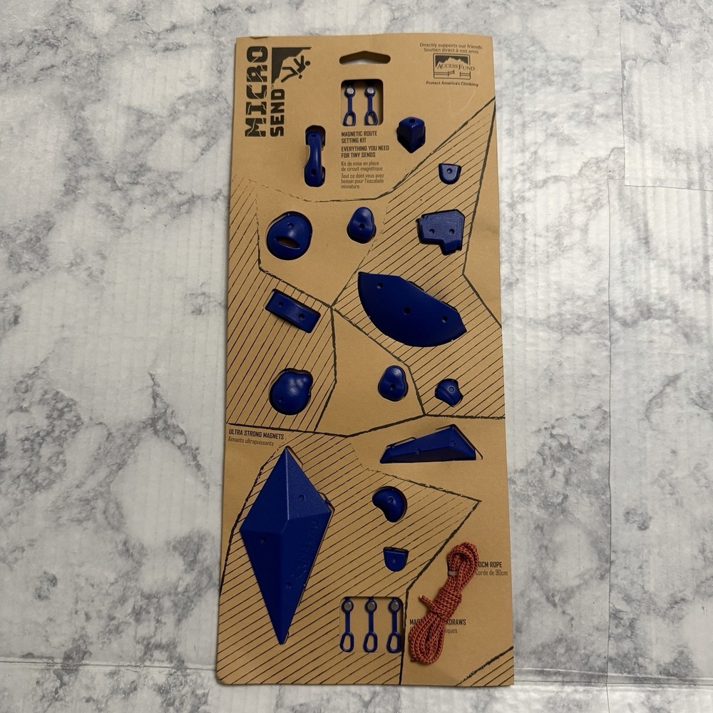 Microsend Minature Magnetic Crag Route Setting Blue Magnet Climbing Climber Gear